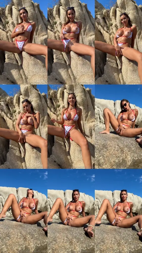 OnlyFans — Sweet Bunny — Outdoor pussy play on the rock [SD 1080p]