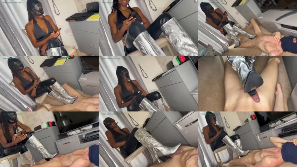 Femdom For Fun — Ebony Goddess Nyx Cock And Ball Crushing With Cumshot [FullHD 1920p]