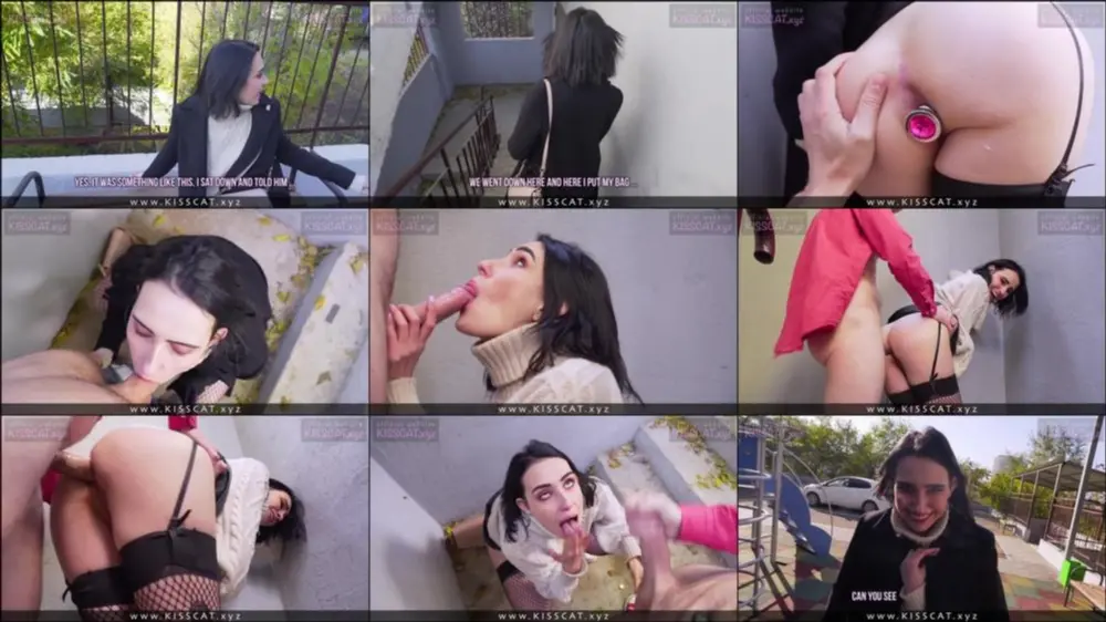Kisscat — Russian Student Fucks in Ass near University before Lessons 🔥 PUBLIC ANAL 🔥 [FullHD 1080p]