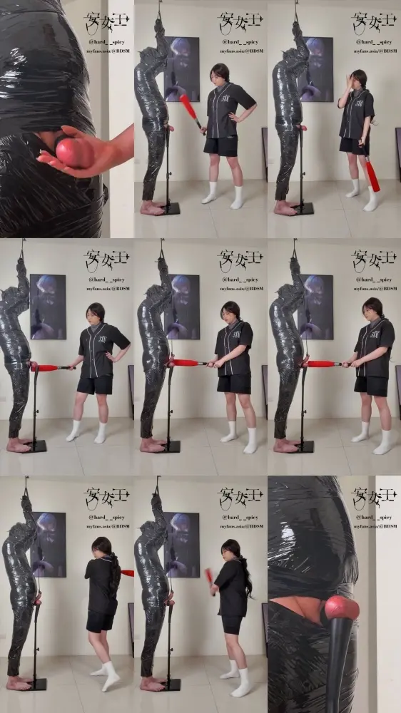 Mistress Ann — Swing Practice Batting His Balls [SD 1080p]