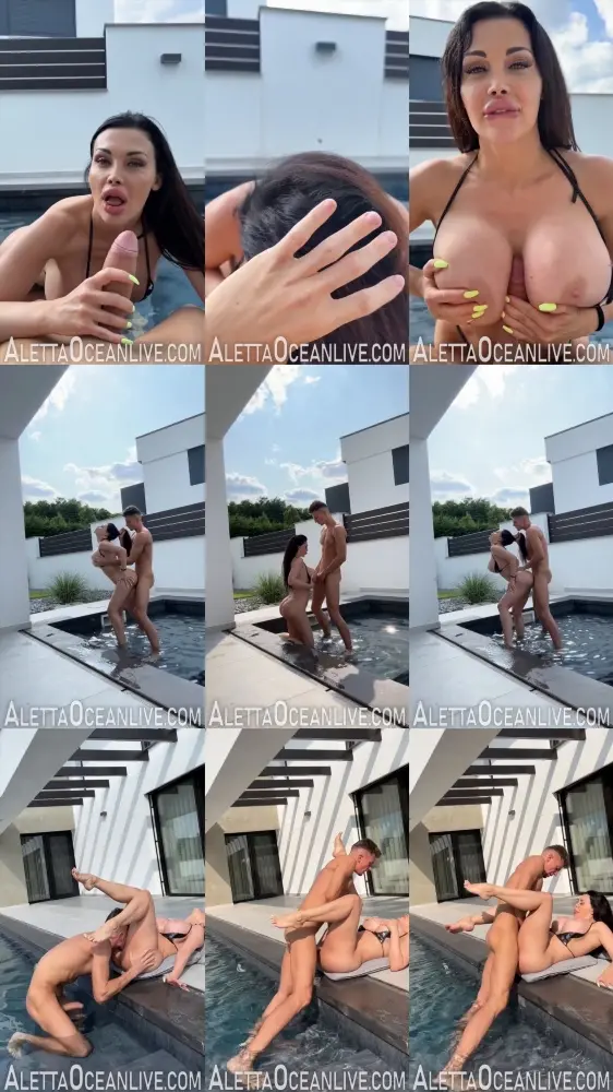 Aletta Ocean — Poolside B/G Sextape [SD 1080p]