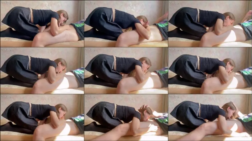 MyDirtyHobby — Dvabitch — Zierliche brünette im minirock — Selbstgedrehtes blowjob & schlucken [FullHD 1080p]
