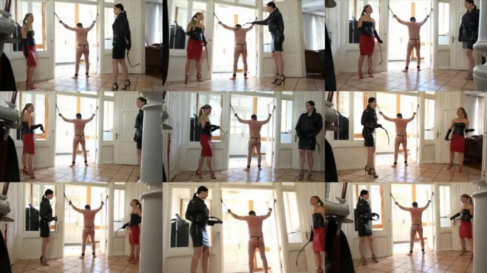 FEMDOM POV CLIPS — Cassandra and Nemesis — Hard Whipping In The Hall [HD 1280p]