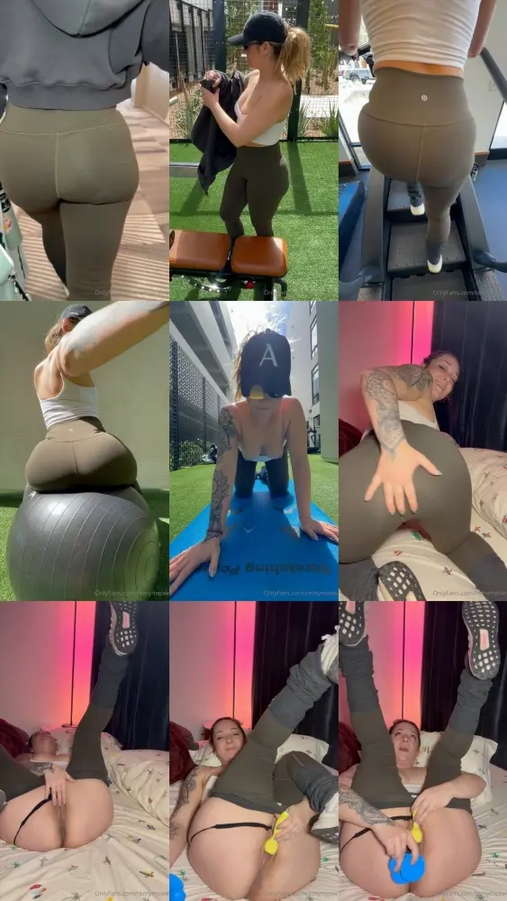 OnlyFans — Remy Lacroix —  Work Out Video Turns Into Solo Dildo Fuck [SD 1080p]