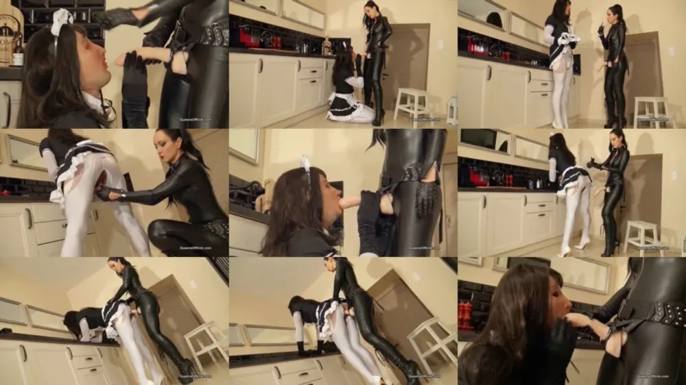 Queens of Kink — Fetish Liza and Rubber Doll Jenna — Sissy maid fuck doll [HD 1280p]
