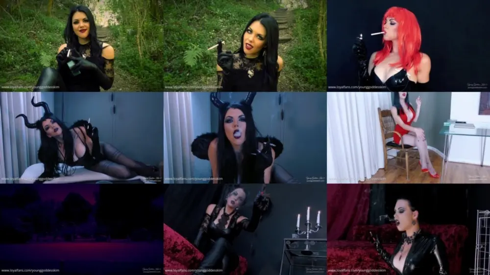 Young Goddess Kim — Training Day — Smoking Compilation — Halloween Version! [FullHD 1920p]