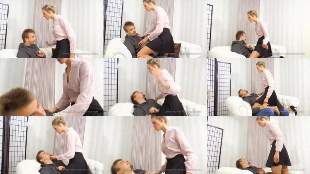 Hot Spanking Girls — Faceslaps Hail Hard On Him [HD 1280p]