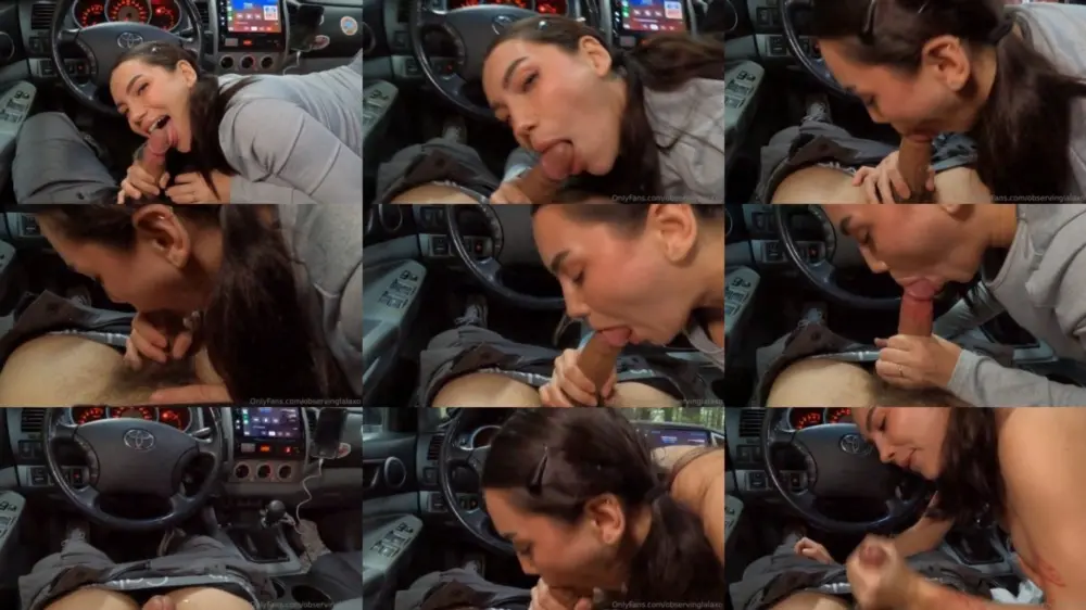 OnlyFans — observinglala — Car Blowjob Cumshot Erotic Rush [HD 1352p]