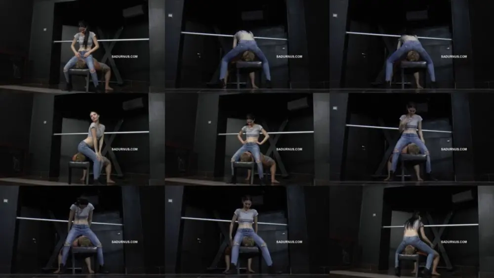 Sadurnus — Mia Evans Face Sitting in Tight Jeans [FullHD 1920p]