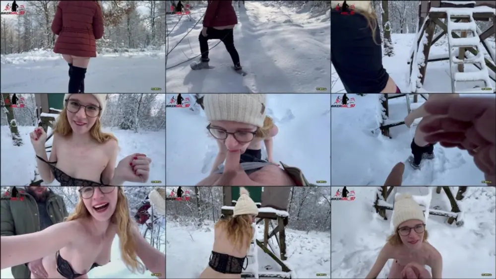 MyDirtyHobby — Bikergirl_97 — Romantische Schnee Wanderung endet in hartem Doggy und Facial [FullHD 1080p]