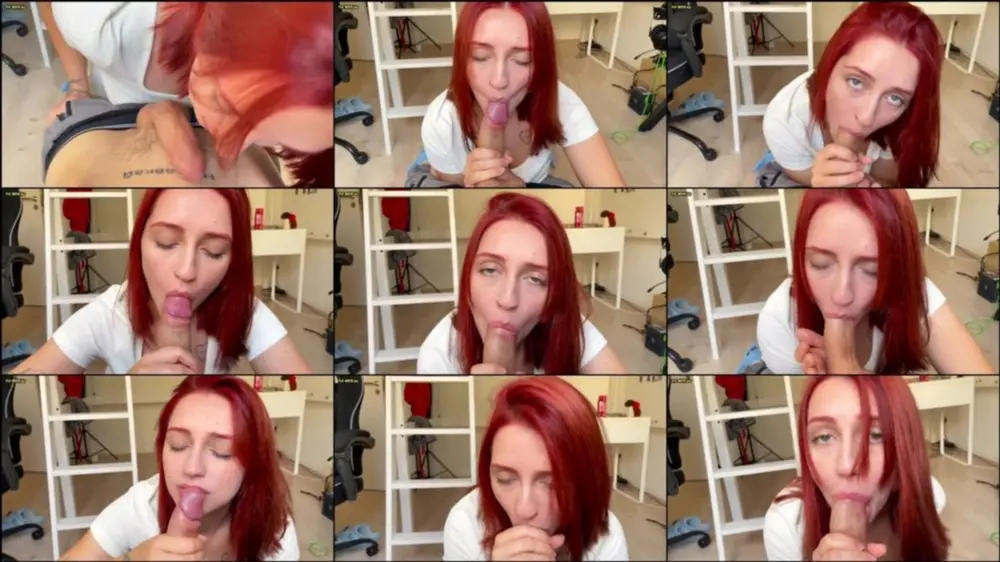 MyDirtyHobby — Amelia_Ball — Scharfe Rothaarige Studentin macht heimlichen Blowjob — Sperma direk… [HD 720p]