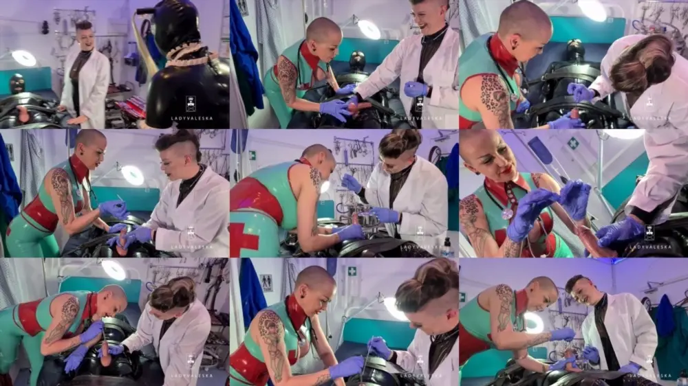 Lady Valeska — Rubber Nurses Sound Their Gimp [FullHD 1920p]