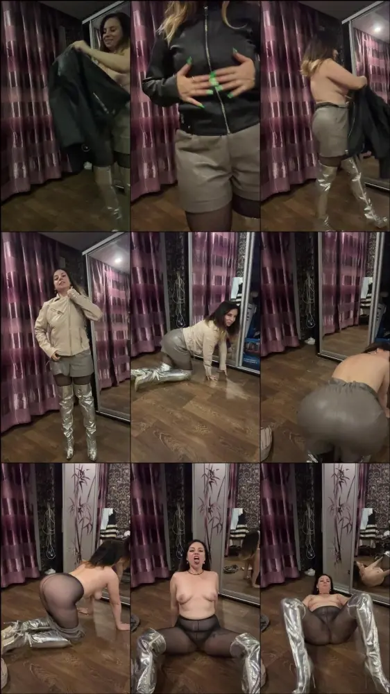 MyDirtyHobby — LarisaCum — Ich probiere verschiedene Lederjacken an — Es sind schГ¶ne silberne sti… [FullHD 1080p]