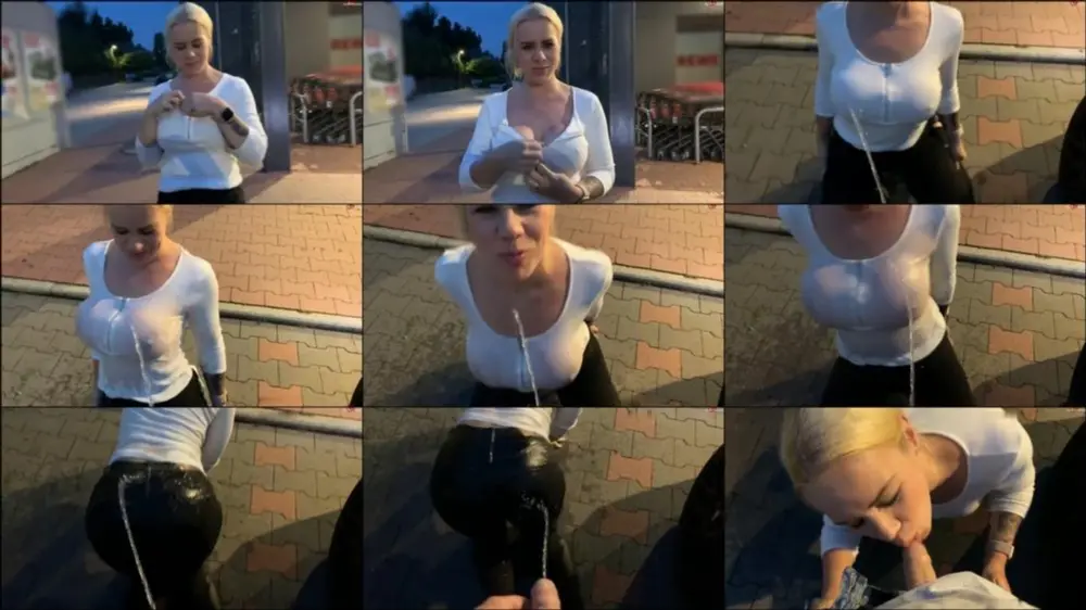 MyDirtyHobby — SteffiBlond — Public vor dem Einkaufsladen vollgepisst worden — so nass wurde ich … [FullHD 1080p]