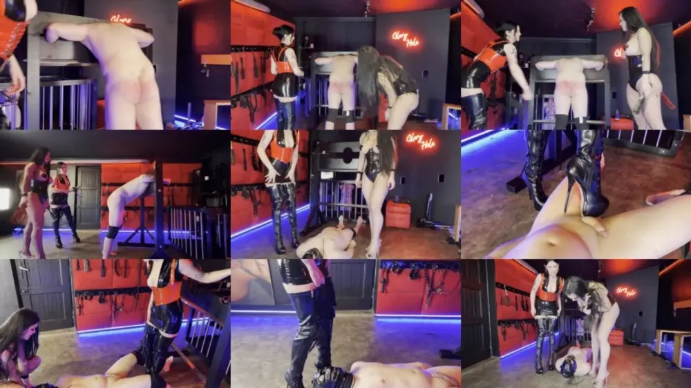 Mistress Glamorous — Two Goddesses Spanking And Spitting [FullHD 1920p]