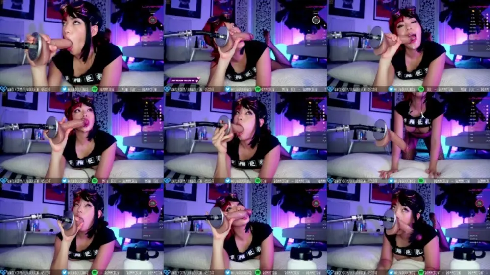 OnlyFans — Lunaqueen (Lunateeen, lunaqueeen, lunaqueeeen) — Blowjob With Fuck Machine [FullHD 1920p]