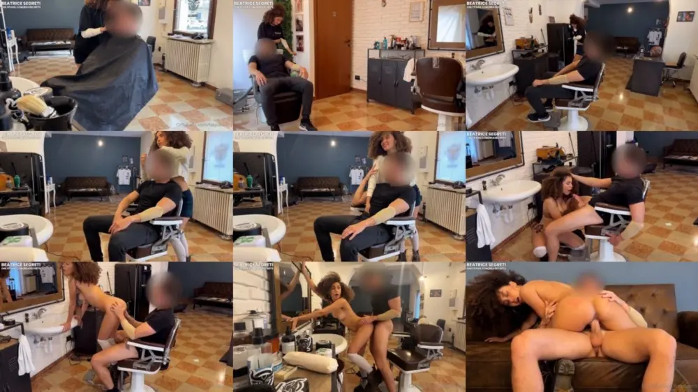OnlyFans — Beatrice Segreti (beasecrets, bea.secrets, bea_secrets) — Cums In The Throat Btg The Barbershop [FullHD 1920p]