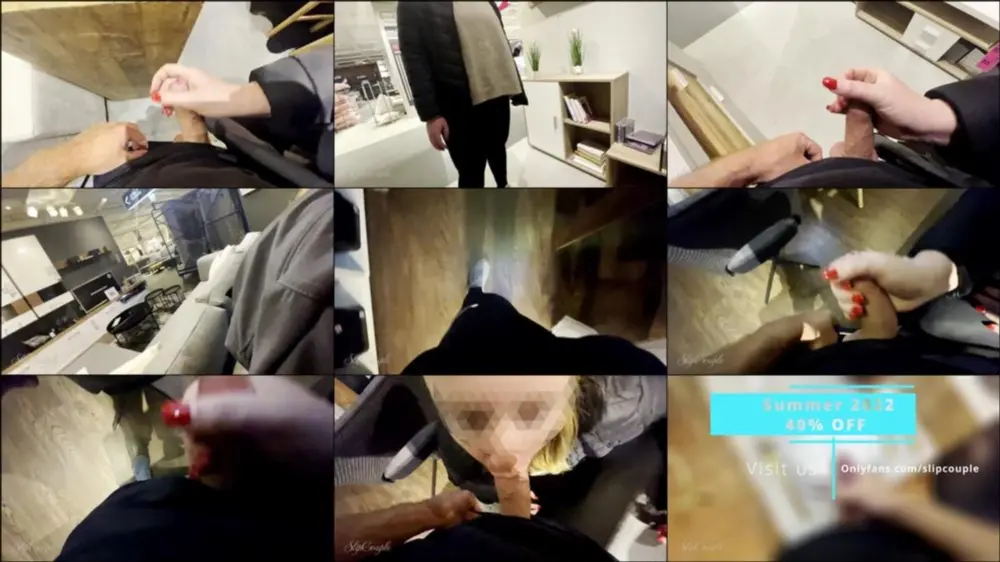 MyDirtyHobby — slipcoupleofficial — Handjob im möbelhaus riskant und verrückter cumshot [FullHD 1080p]
