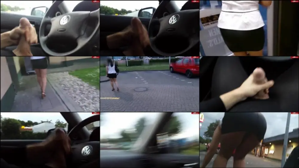 MyDirtyHobby — nylonwife — Sperma Fontaine beim Treff mit Nylonben vorm Burgerladen [HD 720p]