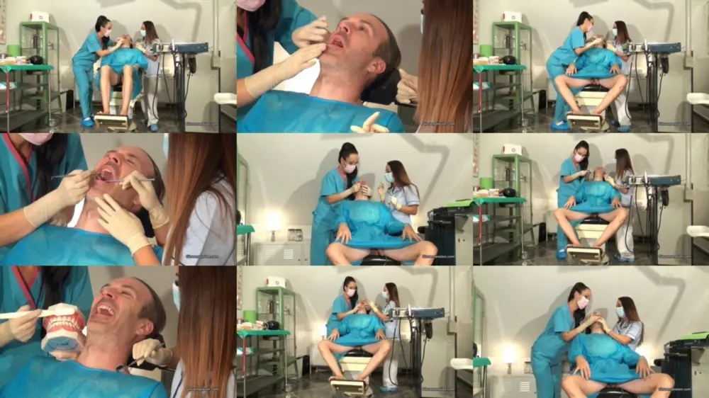GloveMansion — Fetish Liza and Nomi Melone — Dental play and cum extraction part 1 [HD 1280p]