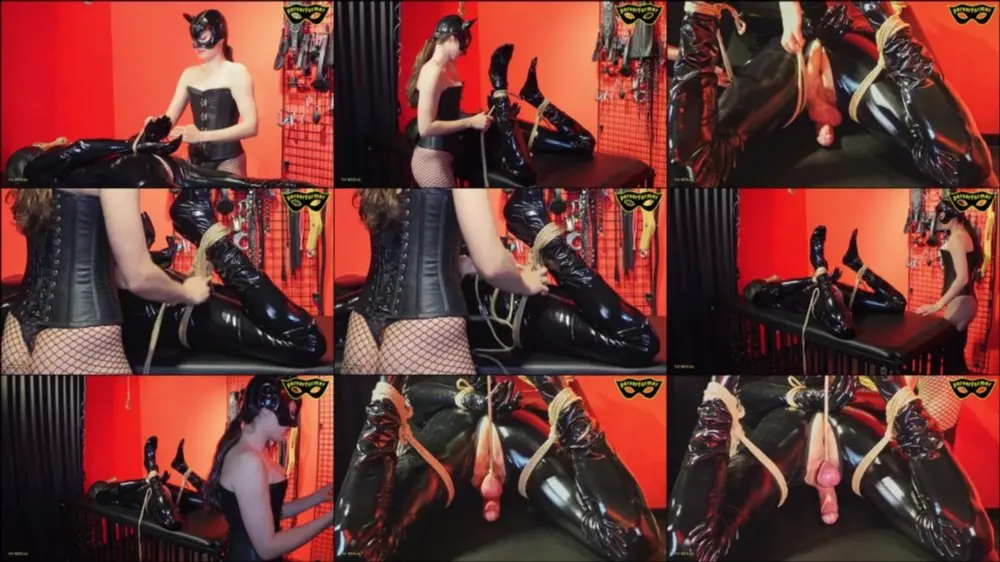 MyDirtyHobby — perverformer — Glücklicher sklave bekommt einen orgasmus in hogtie position [FullHD 1080p]