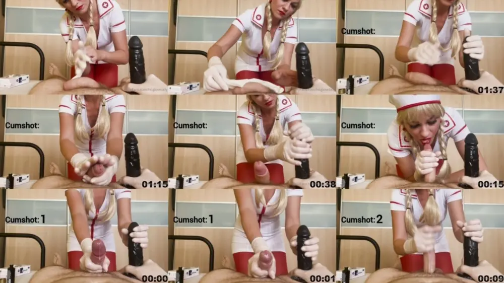 Hisglovelady — Nurse Handles Multiple Cocks With Her Tight Examination Gloves [FullHD 1920p]