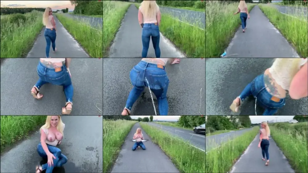 MyDirtyHobby — SteffiBlond — Auf der Straße Eingenässt und Angepisst — die fahrenden Autos intere… [FullHD 1080p]