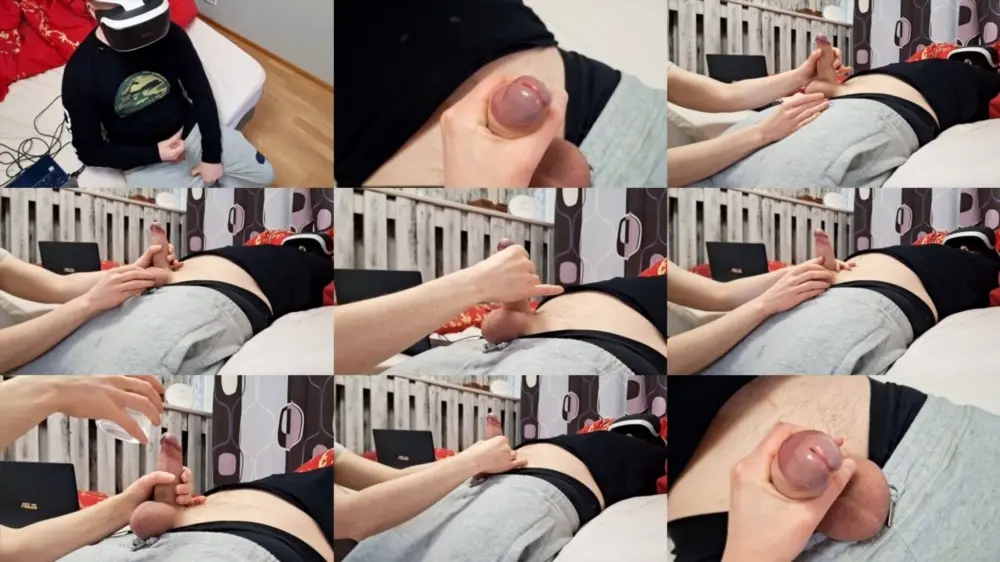 Steve And Katie Play — Caught My Roommate Jacking Off In Vr And Gave Him A Hand Surprise Handjob With Messy Cumshot [FullHD 1920p]