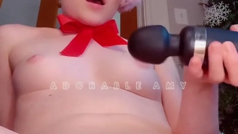 Adorableamy Christmas Solo Masturbation and Finger Play