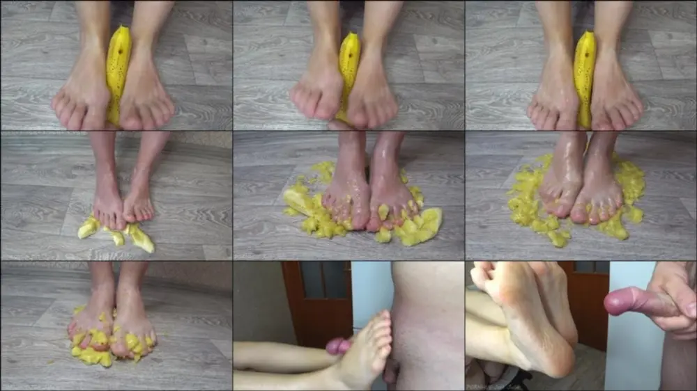 MyDirtyHobby — mirallise — Schätzchen mit schönen beinen, zerquetschen eine banane mit ihren füße… [FullHD 1080p]