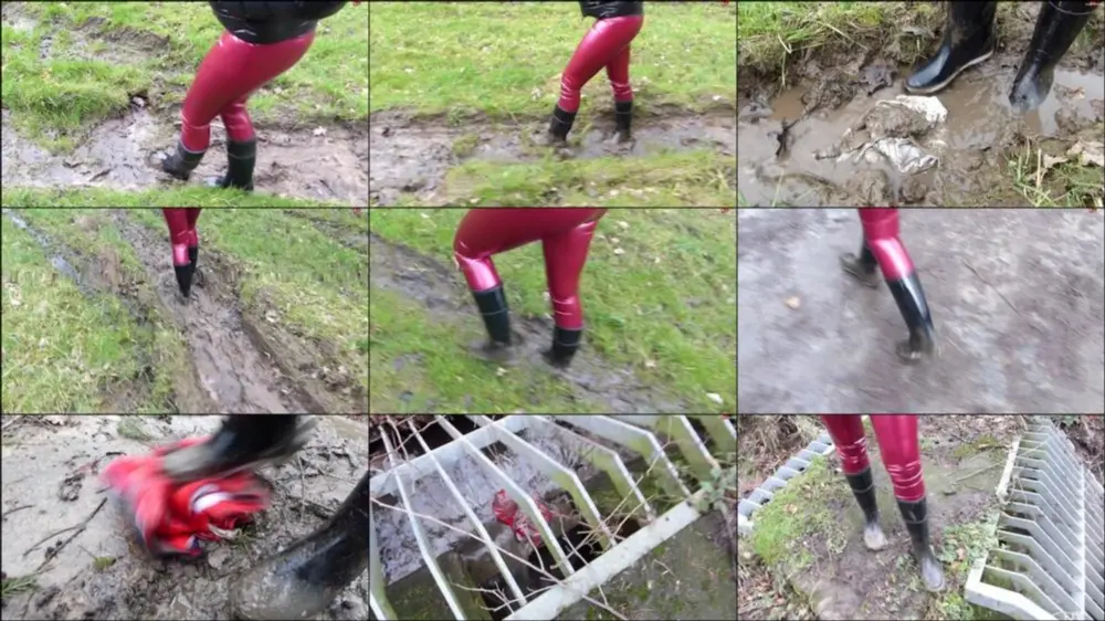 MyDirtyHobby — Shinylady2015 — Gummistiefel Lack wetlook Leggins Daunenjacke & Entsorgung unnütze… [FullHD 1080p]
