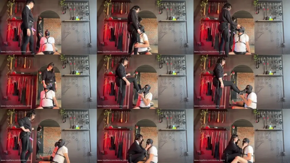 Domme Claire — Mouth Play and Strap Worship [FullHD 1920p]