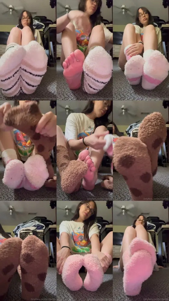 OnlyFans — 1itt1ef00t — Trying On Socks + Face & Foot Reveal [SD 1080p]