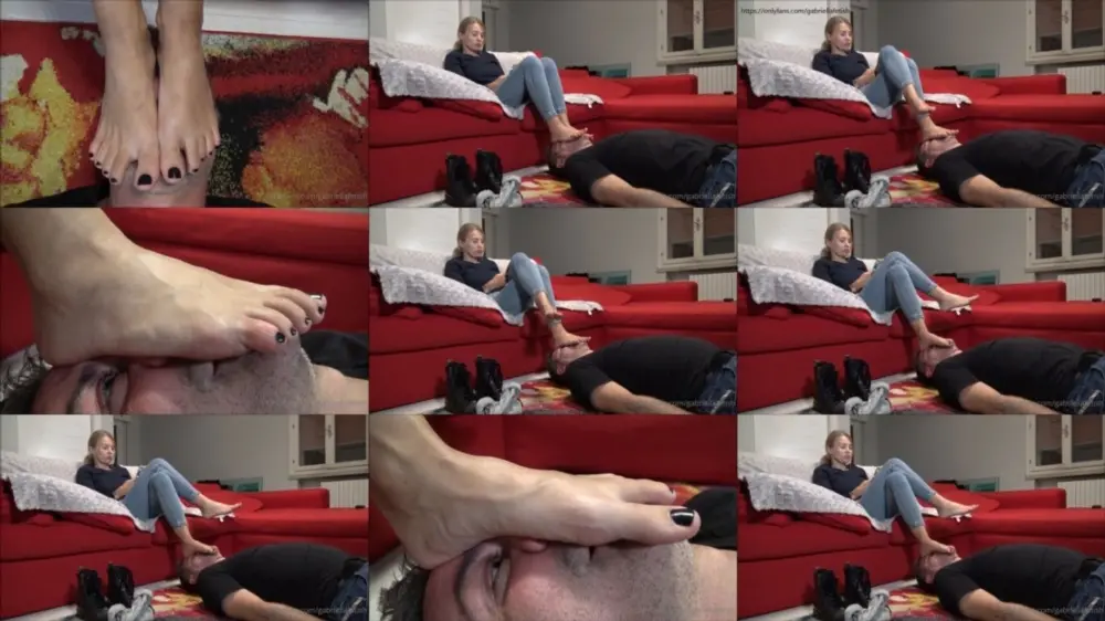 Goddess Gabriella — I Love To Relax On The Couch But He Must Stay In His Righ [FullHD 1920p]