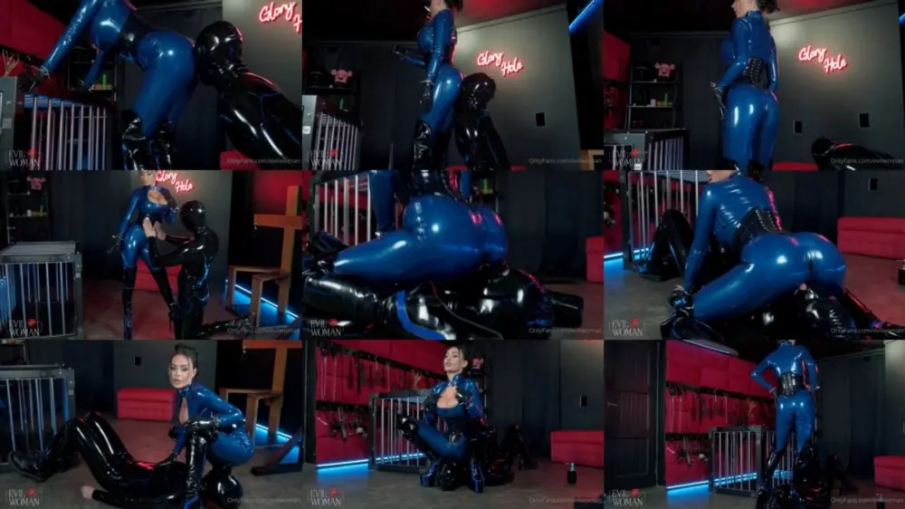 OnlyFans — Evil Woman (Evilwoman) — Facesitting In Blue Latex [FullHD 1920p]