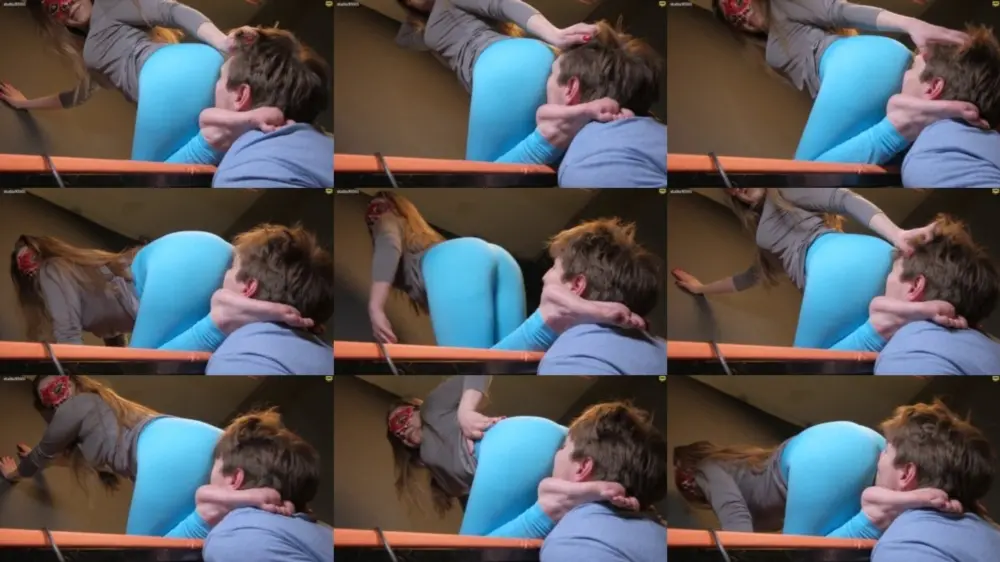 Cruel Domination — Fat Ass Hugs The Poor Guy’s Face, Not Letting Him Breathe! [FullHD 1920p]