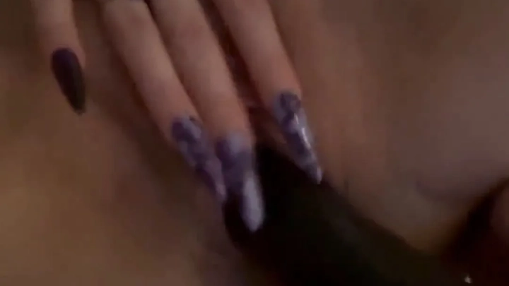 Redhead and brunette doing 69 with purple nails and arm tattoo