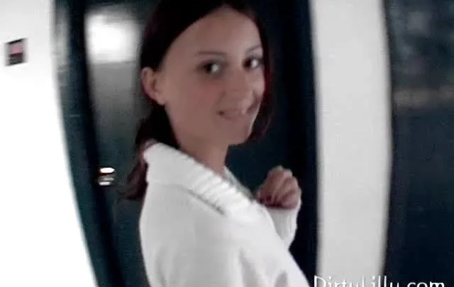 Dirty Lilly Shows Off Tits in Elevator